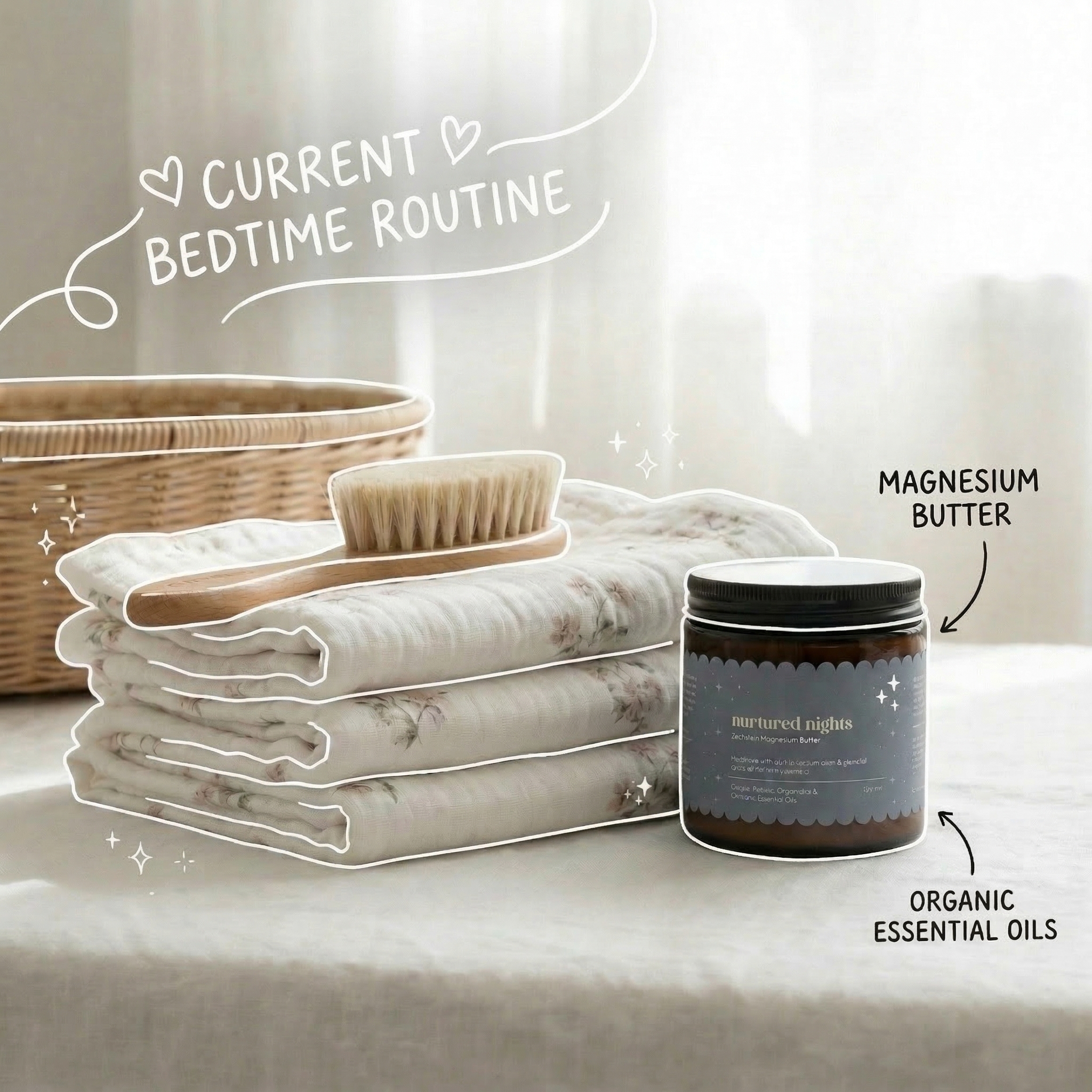 Current bedtime routine with Nurtured Nights